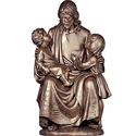 Statue Jesus Seated with Two Children 100&#47;42BR