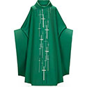 Chasuble Green Embroidered Crosses