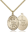 14kt Gold Filled Guardian Angel Army Pendant 8118-2