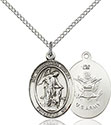 Sterling Silver Guardian Angel Army Pendant 8118-2
