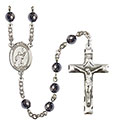 St. Tarcisius 6mm Hematite Rosary R6002S-8261