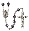 St. Catherine Laboure 8mm Hematite Rosary R6003S-8021