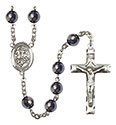 St. George 8mm Hematite Rosary R6003S-8040