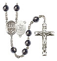 St. George/Army 8mm Hematite Rosary R6003S-8040S2