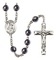 St. Nicholas 8mm Hematite Rosary R6003S-8080