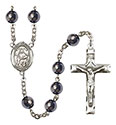 St. Deborah 8mm Hematite Rosary R6003S-8286