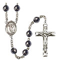 St. Paul of the Cross 8mm Hematite Rosary R6003S-8318