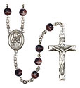 St. Agatha 7mm Brown Rosary R6004S-8003