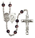 St. George/Paratrooper 7mm Brown Rosary R6004S-8040S7