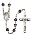 St. Maria Faustina 7mm Brown Rosary R6004S-8069