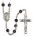 St. Aaron 7mm Brown Rosary R6004S-8254