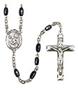 St. Kevin 8x5mm Black Onyx Rosary R6005S-8062
