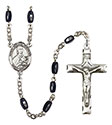 St. Gemma Galgani 8x5mm Black Onyx Rosary R6005S-8130