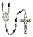 St. Tarcisius 8x5mm Black Onyx Rosary R6005S-8261