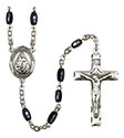 St. Theodora 8x5mm Black Onyx Rosary R6005S-8382