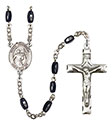 St. Theodore Stratelates 8x5mm Black Onyx Rosary R6005S-8415