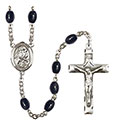 St. Sarah 8x6mm Black Onyx Rosary R6006S-8097