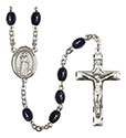 St. Barnabas 8x6mm Black Onyx Rosary R6006S-8216