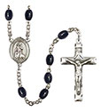 St. Rachel 8x6mm Black Onyx Rosary R6006S-8251