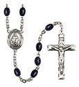 St. Theodora 8x6mm Black Onyx Rosary R6006S-8382