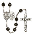 St. George/EMT 7mm Black Onyx Rosary R6007S-8040S10