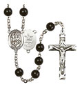 St. George/Army 7mm Black Onyx Rosary R6007S-8040S2