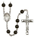 St. Maria Faustina 7mm Black Onyx Rosary R6007S-8069