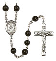 St. Teresa of Avila 7mm Black Onyx Rosary R6007S-8102