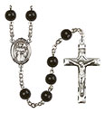 St. Casimir of Poland 7mm Black Onyx Rosary R6007S-8113