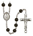 St. Bartholomew the Apostle 7mm Black Onyx Rosary R6007S-8238