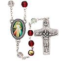Rosary Divine Mercy Jubilee with Red Crystal Beads SR3971