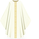 Chasuble Assisi White with Orphrey 1001