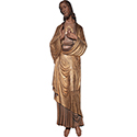 Sacred Heart 3&#47;4 Relief Chestnut 100&#47;60
