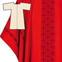 Dalmatic All Saints Narrow Red 7894