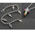 Bracelet &amp; Pendant Set with Crystal Cross 26873