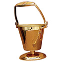 Holy Water Pot &amp; Sprinkler Bronze 30PS45