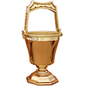 Holy Water Pot &amp; Sprinkler Bronze 30PS55