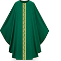 Chasuble Green Pius with Orphrey 5184