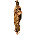 Our Lady &amp; Child 3&#47;4 Relief Chestnut 700&#47;75