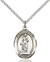Sterling Silver St. Barbara Pendant 8006