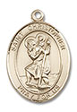 14kt Gold St. Christopher Medal 8022
