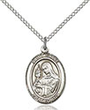Sterling Silver St. Clare of Assisi Pendant 8028
