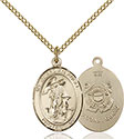 14kt Gold Filled Guardian Angel Coast Guard Pendant 8118-3
