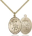 14kt Gold Filled Guardian Angel Nat&#39;l Guard Pendant 8118-5