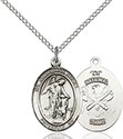 Sterling Silver Guardian Angel Nat&#39;l Guard Pendant 8118-5