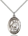Sterling Silver St. Agnes of Rome Pendant 8128