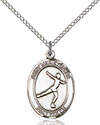 Sterling Silver St. Christopher/Figure Skating Pen 8139