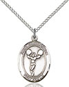 Sterling Silver St. Christopher/Cheerleading Pendant 8140