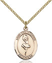 14kt Gold Filled St. Christopher/Dance Pendant 8143