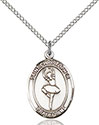 Sterling Silver St. Christopher/Dance Pendant 8143